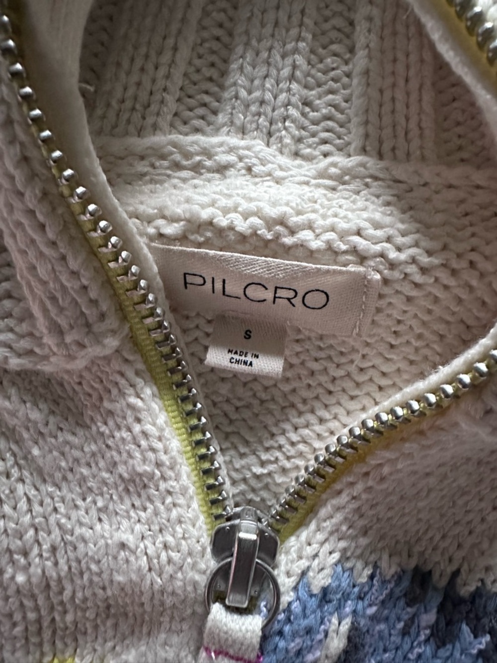 Pilcro Anthropologie Fish Icon Zip Up Sweater Size S NWT - Picture 7 of 9